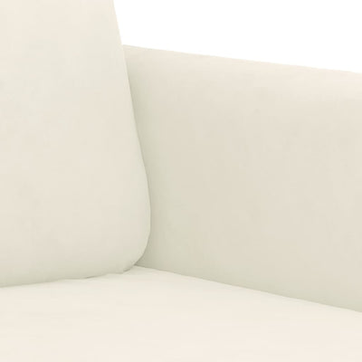 2-personers sofa 120 cm velour cremefarvet