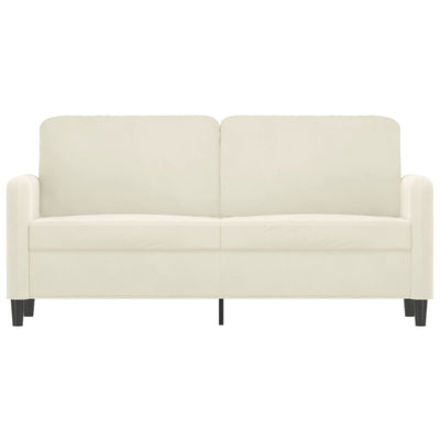 2-personers sofa 140 cm velour cremefarvet