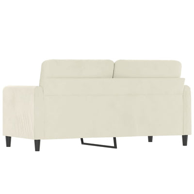 2-personers sofa 140 cm velour cremefarvet