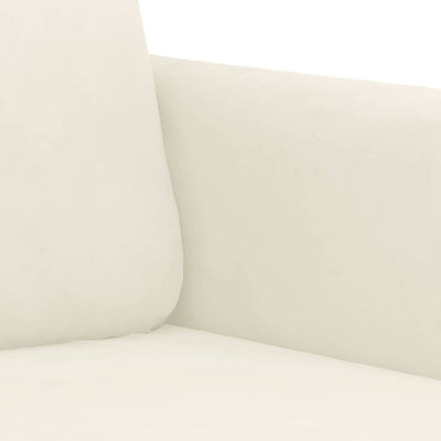 2-personers sofa 140 cm velour cremefarvet