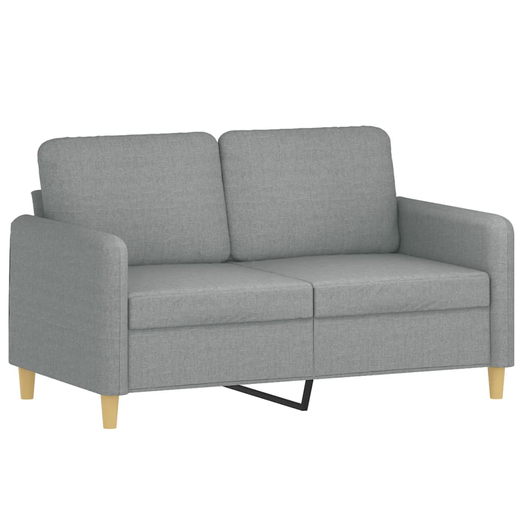 2-personers sofa 120 cm stof lysegrå