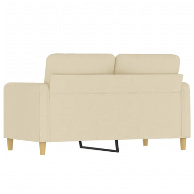 2-personers sofa 120 cm stof cremefarvet