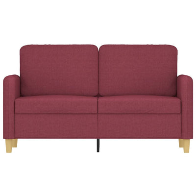 2-personers sofa 120 cm stof vinrød