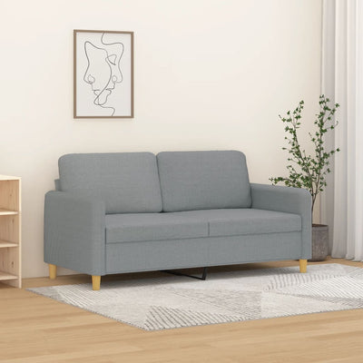 2-personers sofa 140 cm stof lysegrå