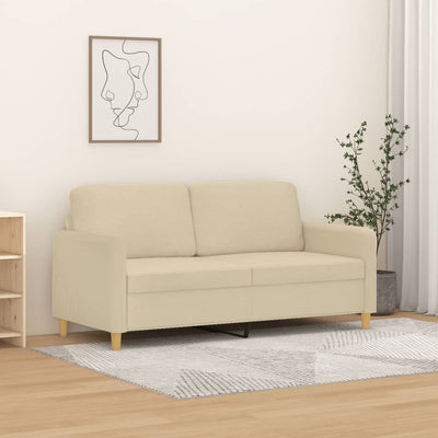 2-personers sofa 140 cm stof cremefarvet