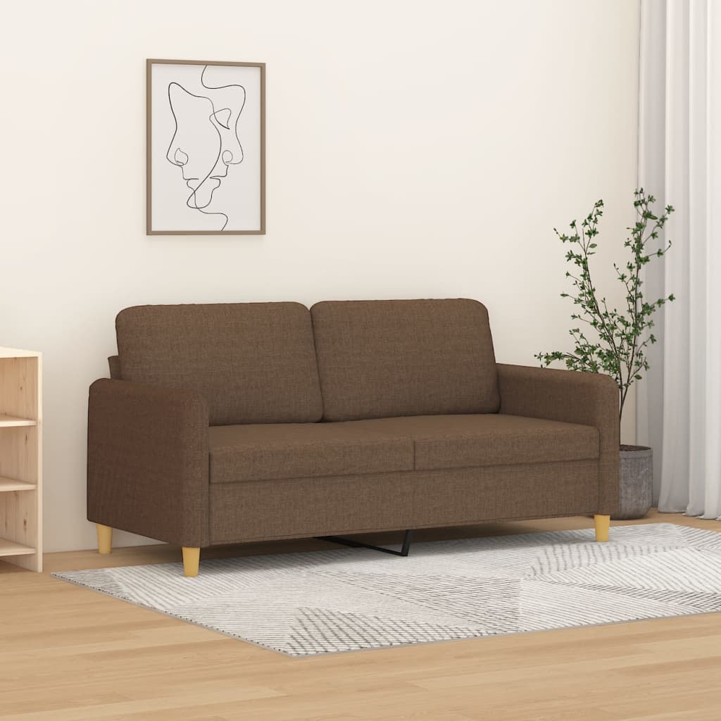 2-personers sofa 140 cm stof brun