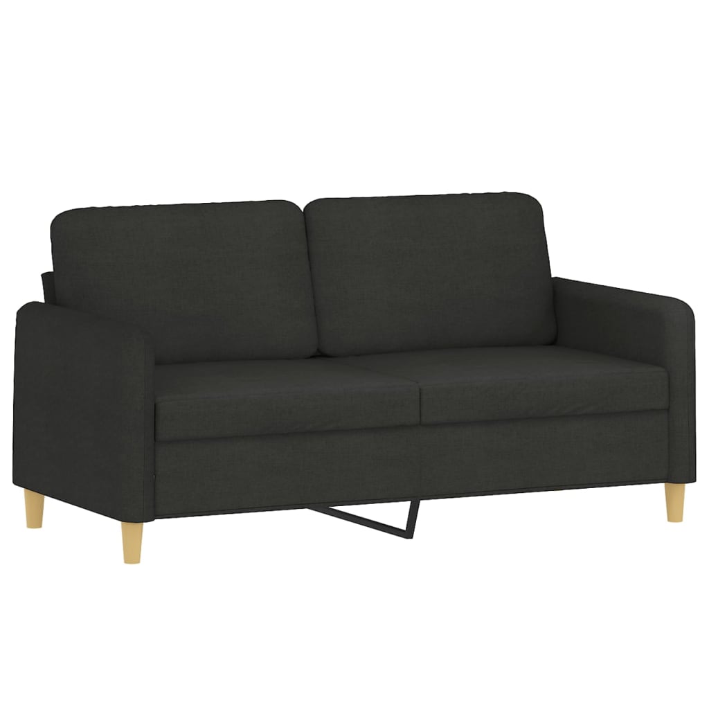 2-personers sofa 140 cm stof sort