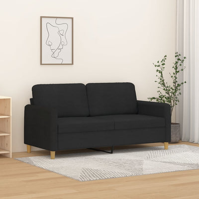 2-personers sofa 140 cm stof sort