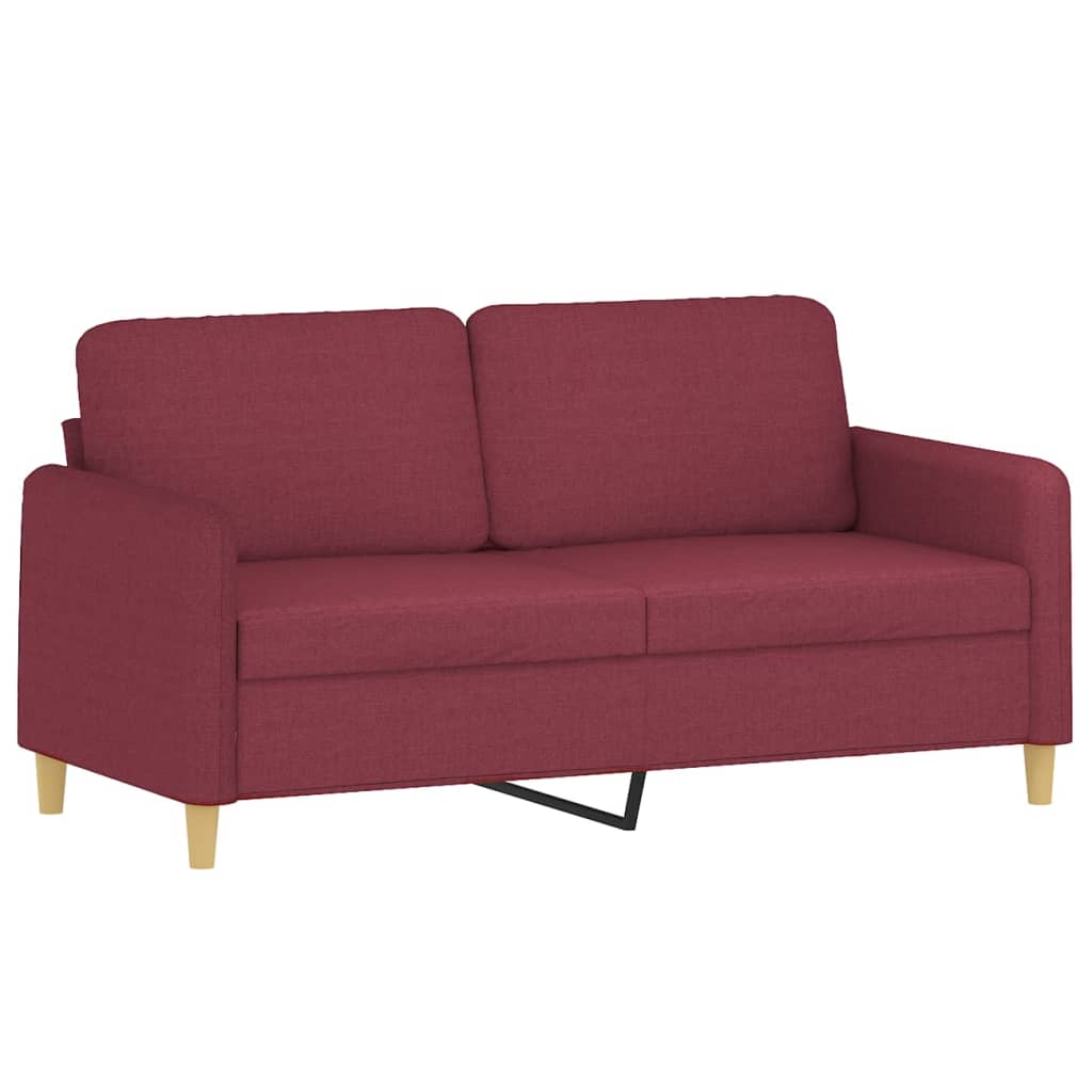 2-personers sofa 140 cm stof vinrød