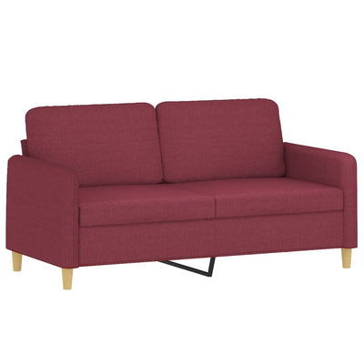 2-personers sofa 140 cm stof vinrød