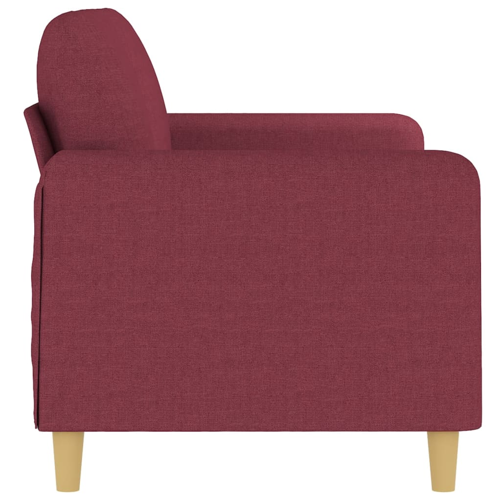 2-personers sofa 140 cm stof vinrød