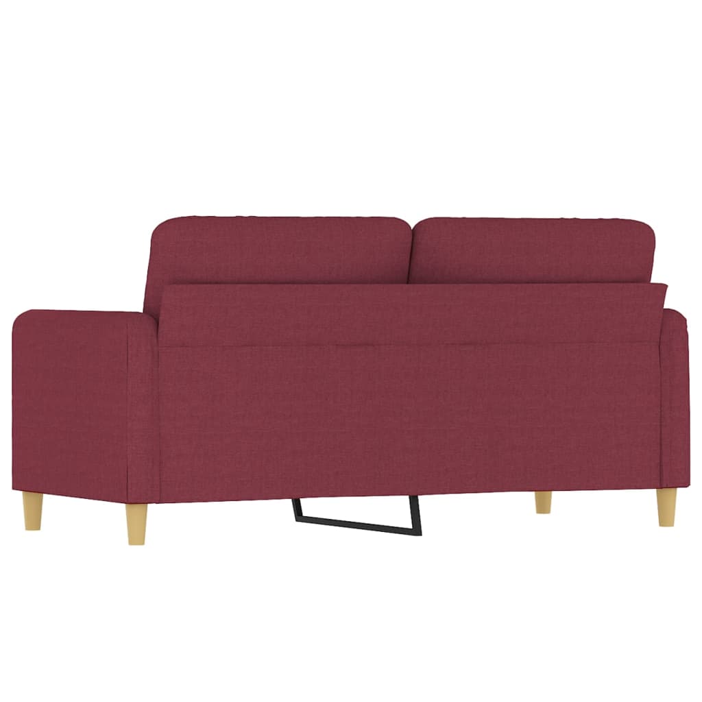 2-personers sofa 140 cm stof vinrød