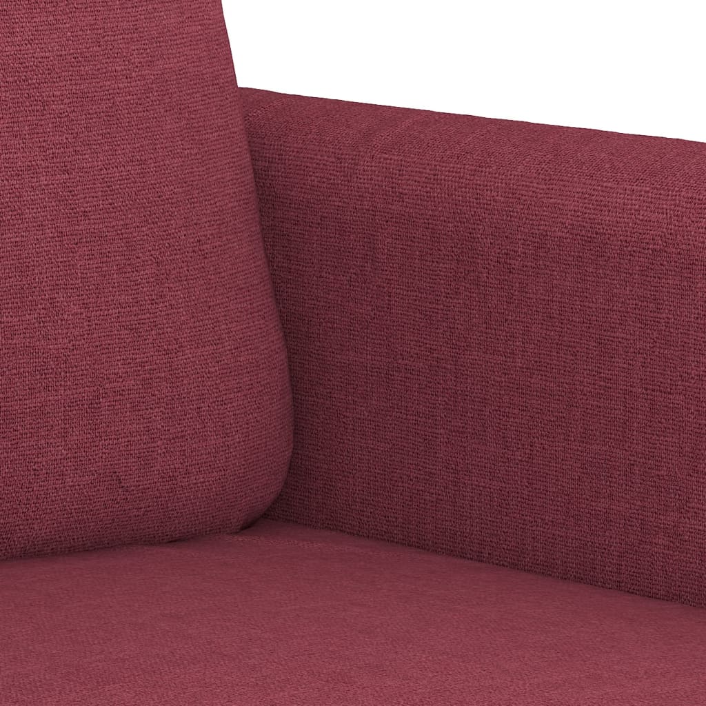 2-personers sofa 140 cm stof vinrød