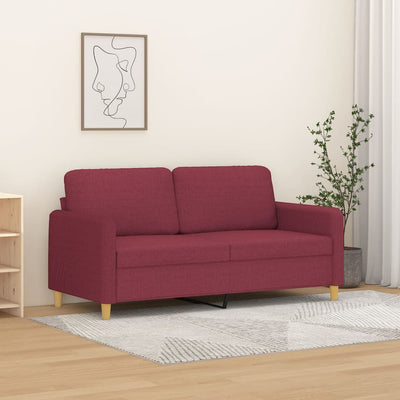 2-personers sofa 140 cm stof vinrød