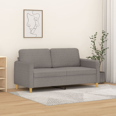 2-personers sofa 140 cm stof gråbrun