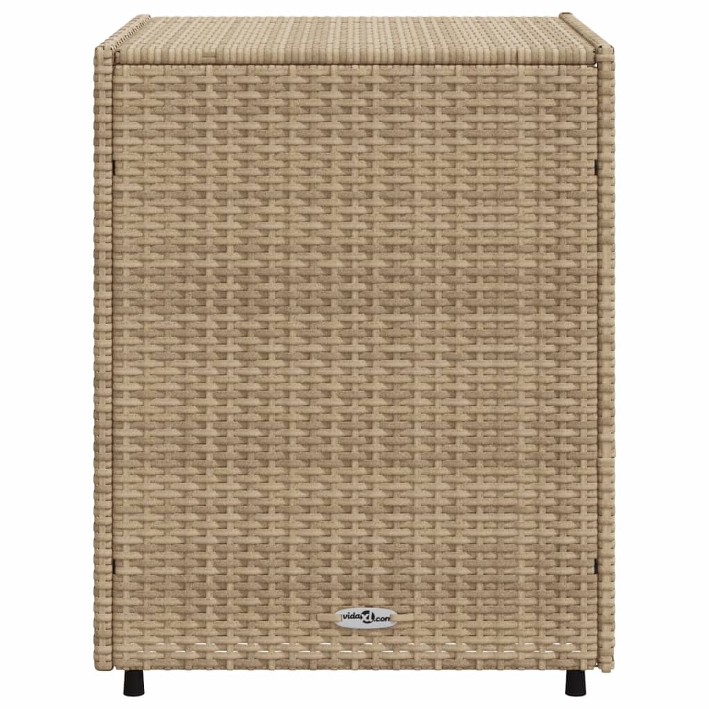 opbevaringsskab til haven 55x59x69 cm polyrattan beige