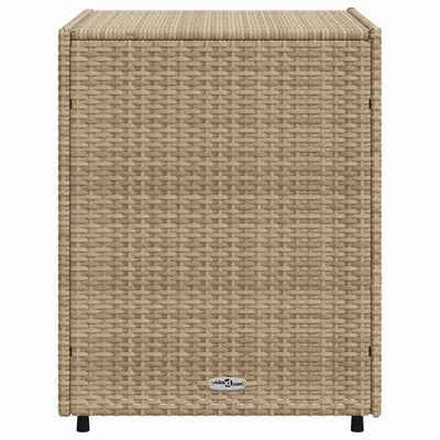 opbevaringsskab til haven 55x59x69 cm polyrattan beige