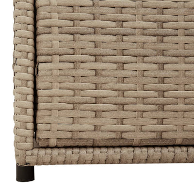 opbevaringsskab til haven 55x59x69 cm polyrattan beige