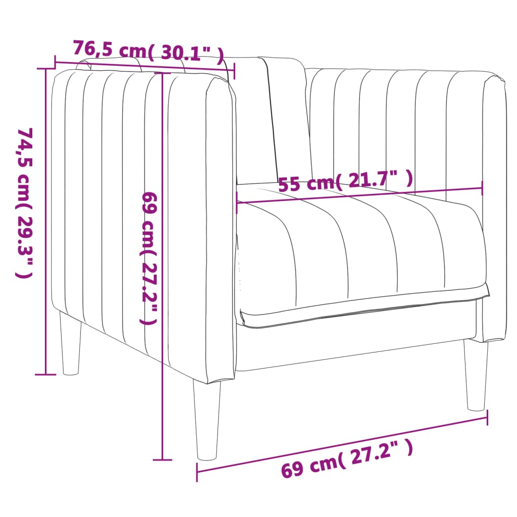 sofasæt 3 dele stof sort