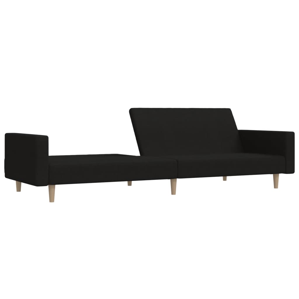 2-personers sovesofa stof sort