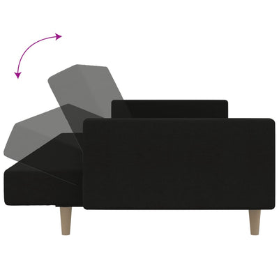 2-personers sovesofa stof sort