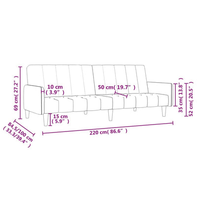 2-personers sovesofa stof sort