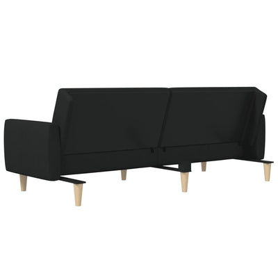 2-personers sovesofa stof sort