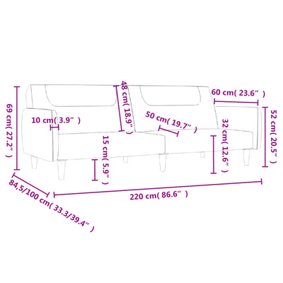 2-personers sovesofa stof sort