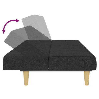 2-personers sovesofa stof sort