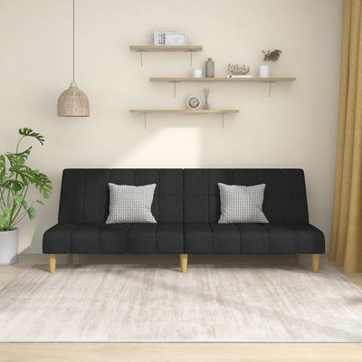 2-personers sovesofa stof sort