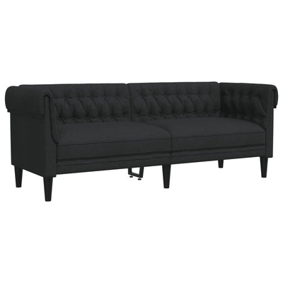 3-personers Chesterfield-sofa stof sort