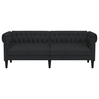 3-personers Chesterfield-sofa stof sort