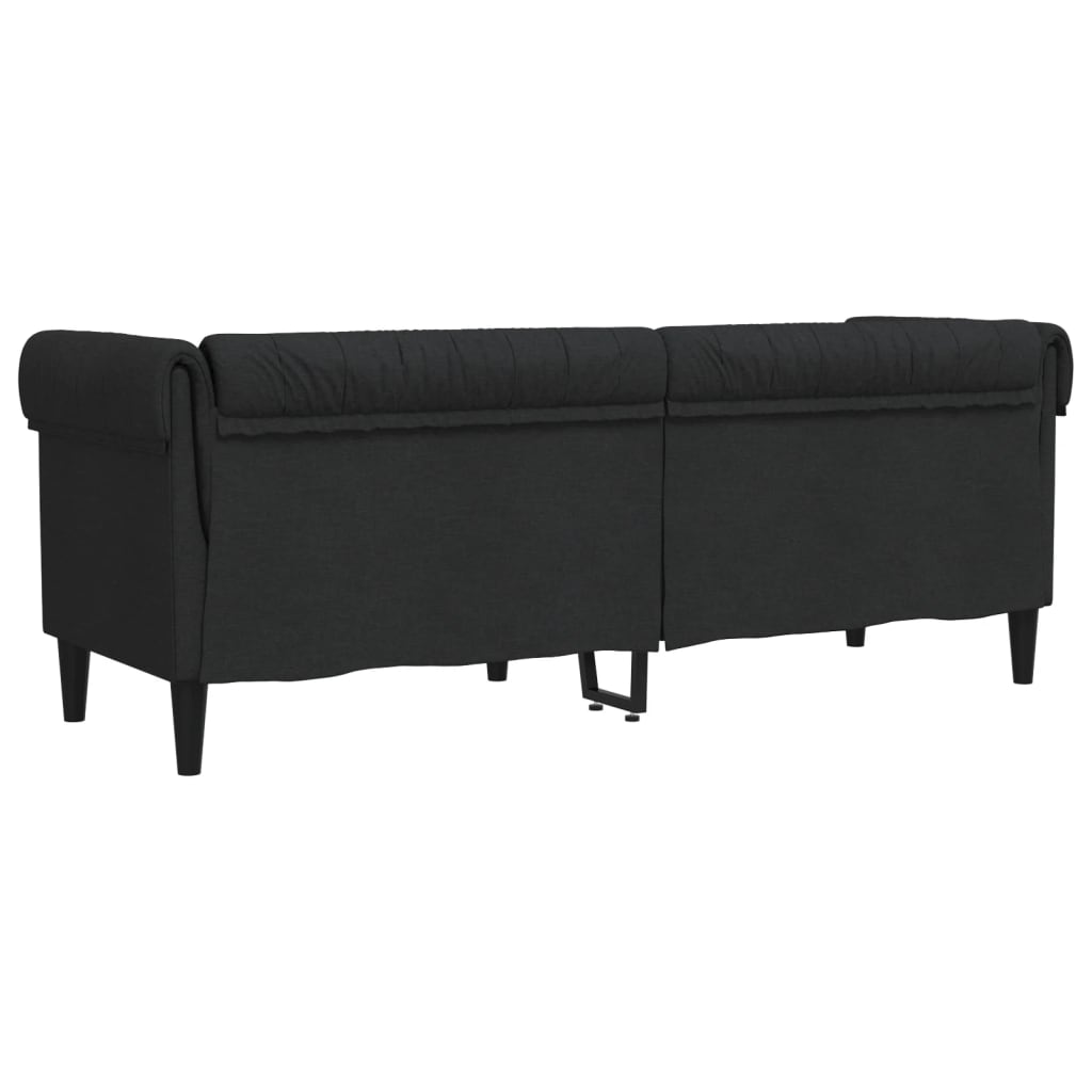 3-personers Chesterfield-sofa stof sort