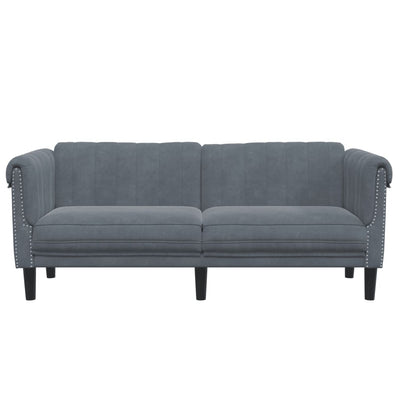 2-personers sofa velour mørkegrå