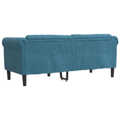 2-personers sofa velour blå