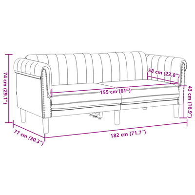 2-personers sofa imiteret ruskind brun