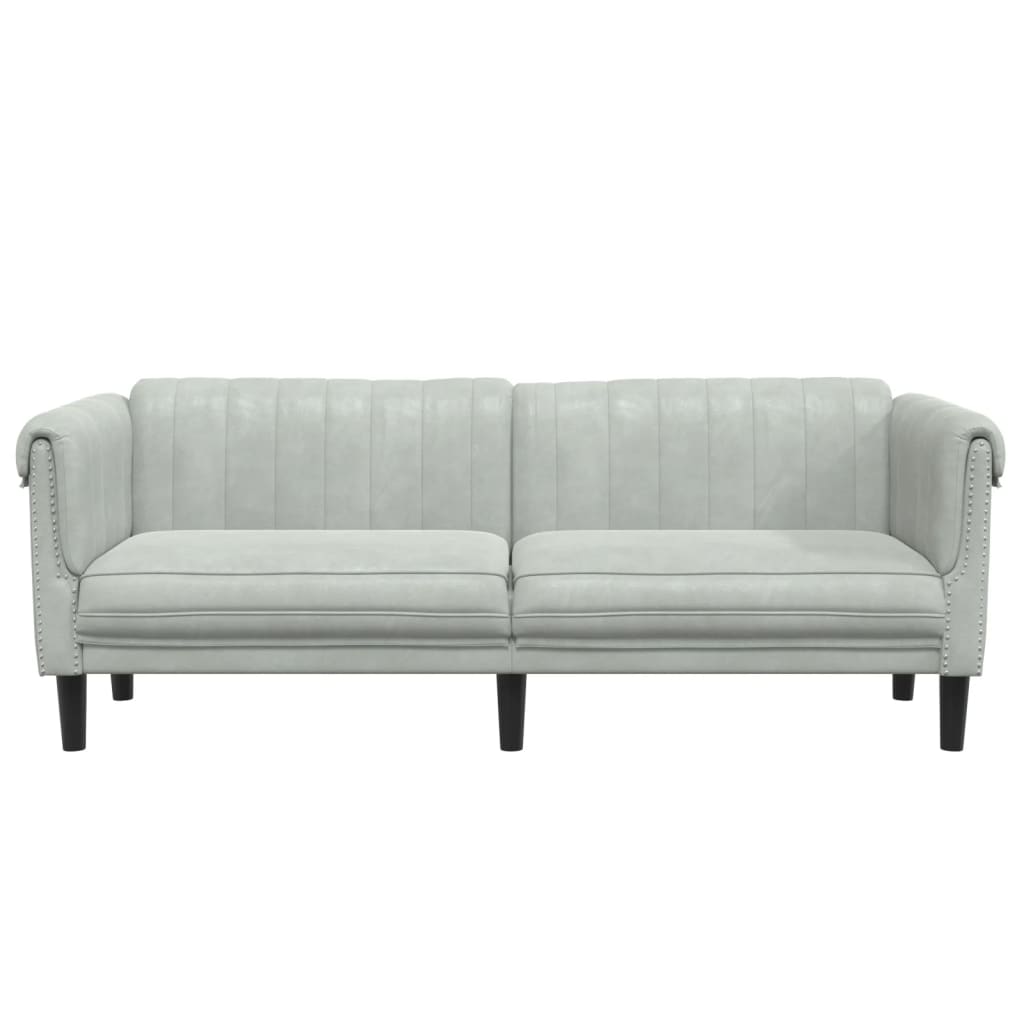 3-personers sofa velour lysegrå