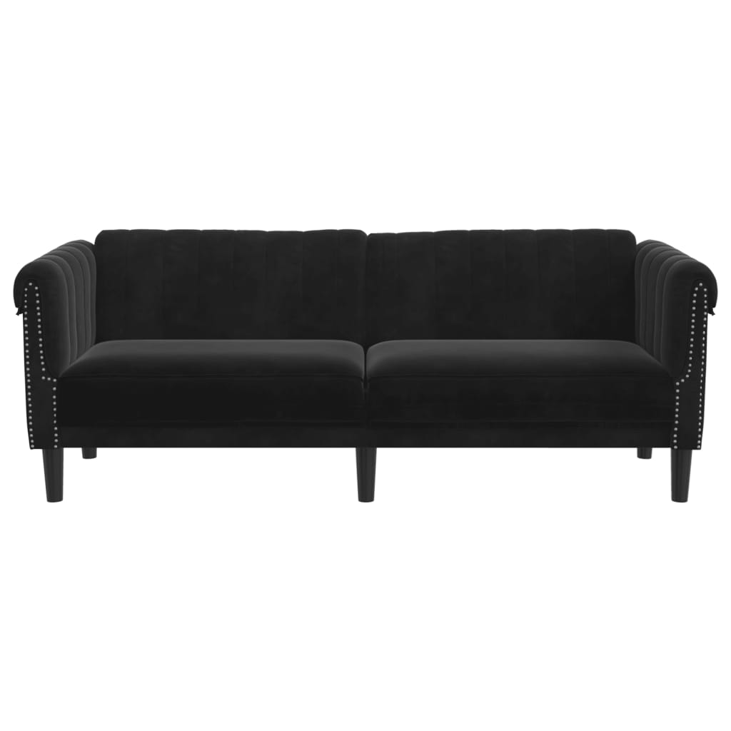 3-personers sofa velour sort