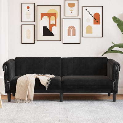 3-personers sofa velour sort