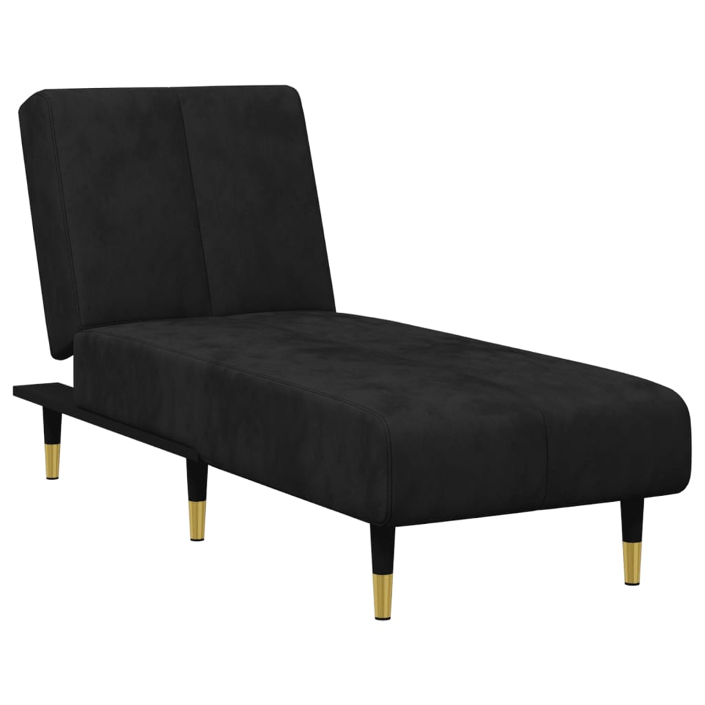 sofasæt 2 dele velour sort