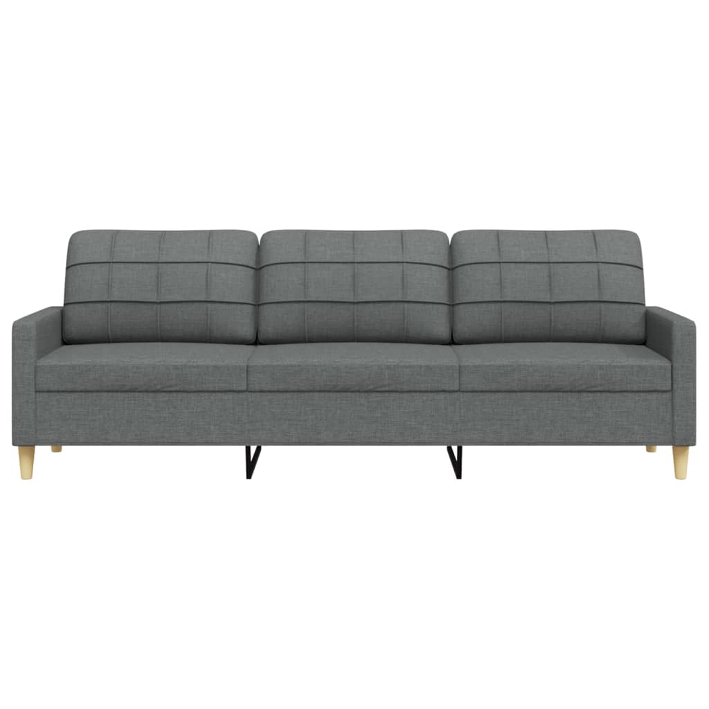 3-personers sofa 210 cm stof mørkegrå