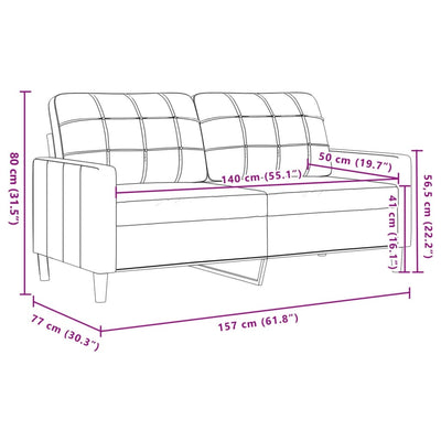 2-personers sofa 140 cm fløjl gul