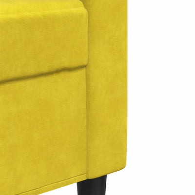 sofasæt 4 dele med hynder velour gul