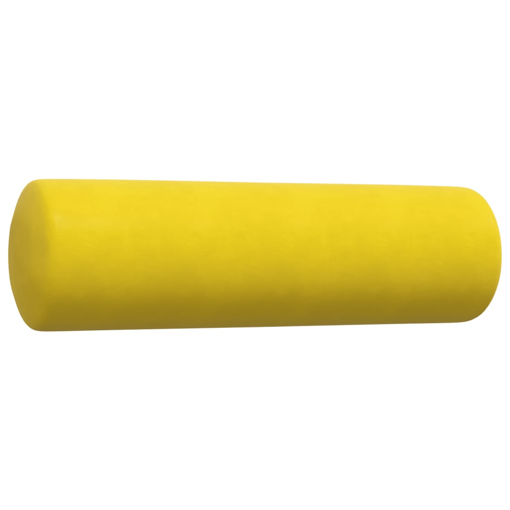 sofasæt 4 dele med hynder og bolsterpuder velour gul