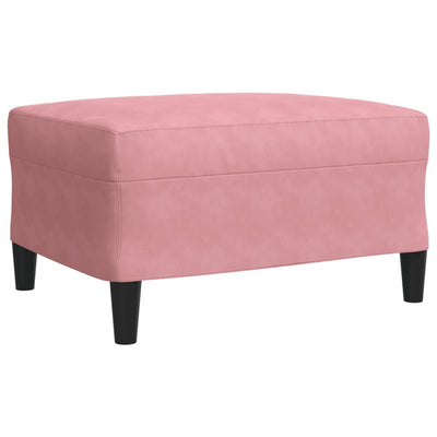 sofasæt 3 dele med hynder og bolsterpuder velour lyserød