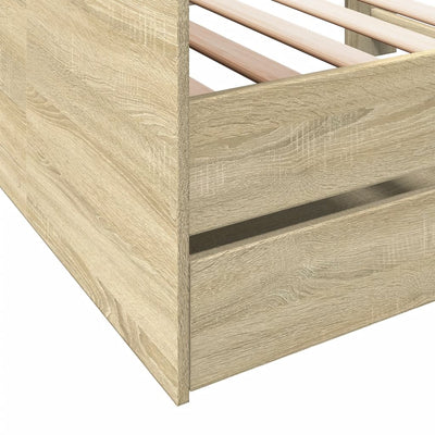 daybed med skuffer uden madras 90x200 cm sonoma-eg