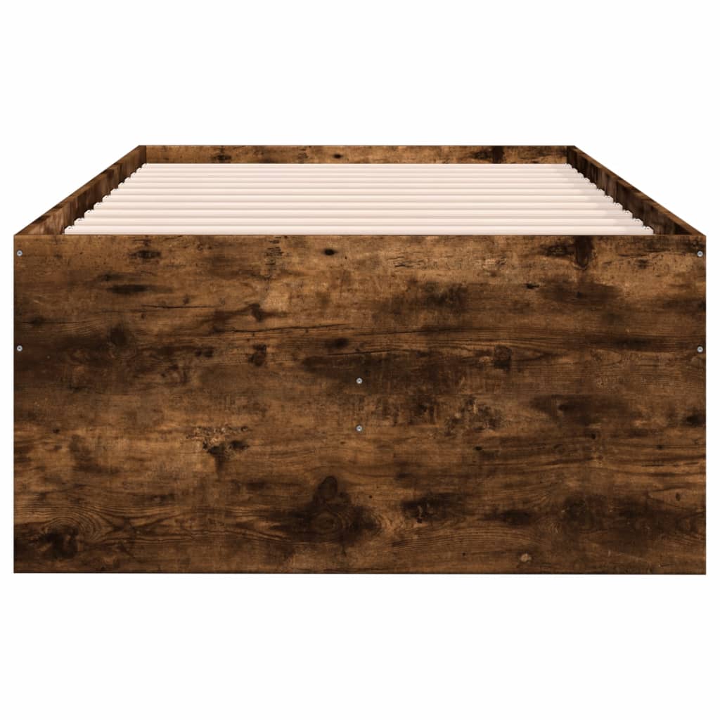 daybed med skuffer uden madras 100x200 cm røget eg