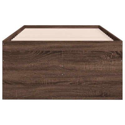 daybed med skuffer uden madras 90x200 cm brunt eg