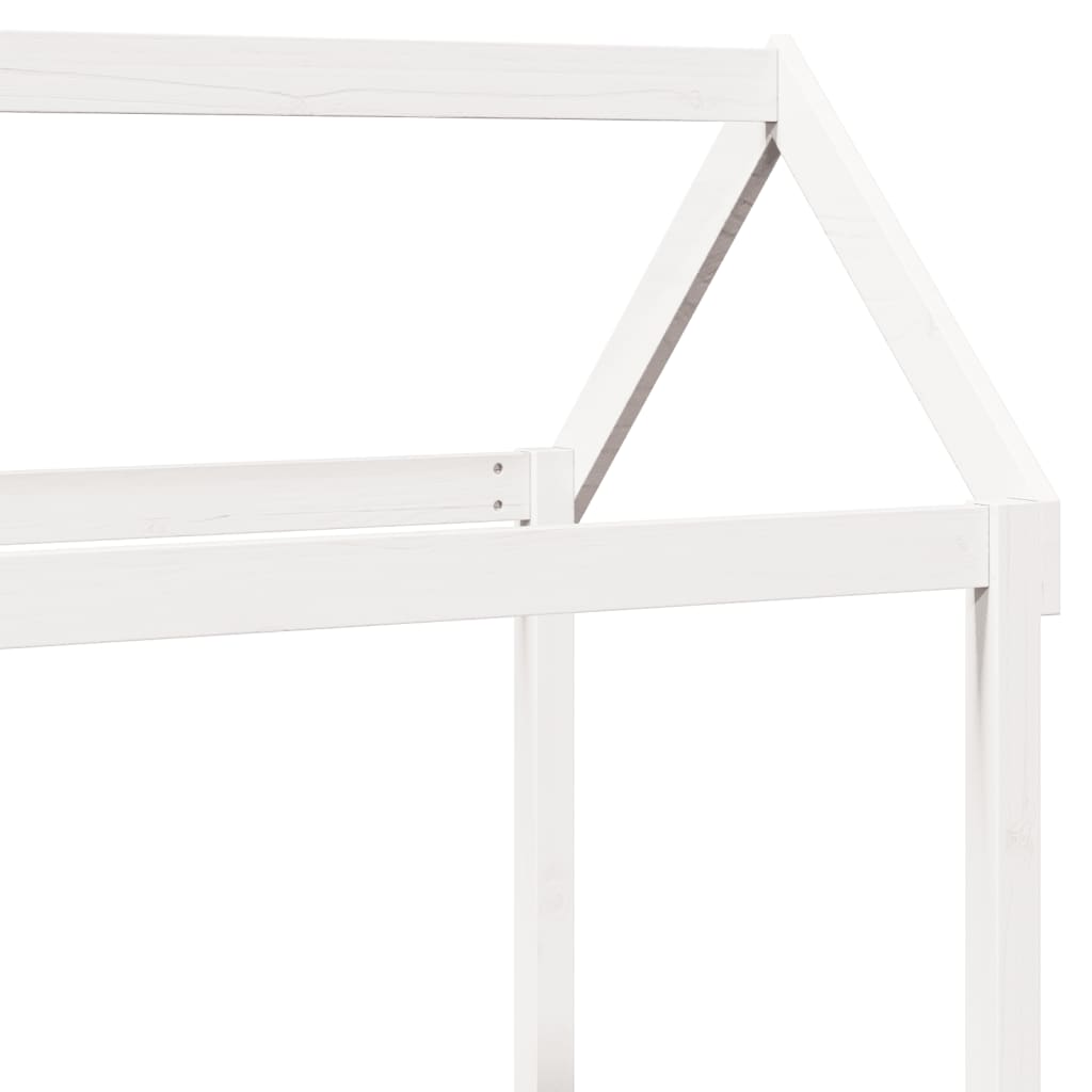 daybed med tag 90x200 cm massivt fyrretræ hvid