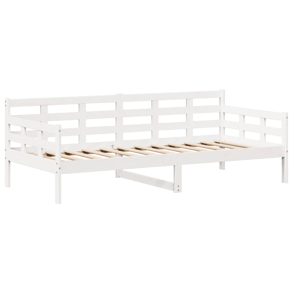 daybed med tag 80x200 cm massivt fyrretræ hvid